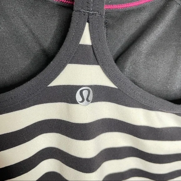 lululemon athletica Black and White Striped Tank Top - Picture 5 of 7